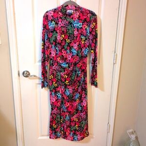 NWOT Future Collective by Kahlana Barfield Brown Mock Neck Midi Dress